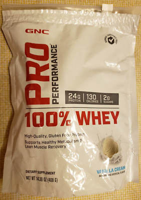 GNC - PRO Performance 100% Whey - 14.39 oz - Vanilla Cream - Exp 1/2027