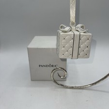 2016 Pandora Porcelain Ornament Gift Presentation Box with Ribbon Hanger