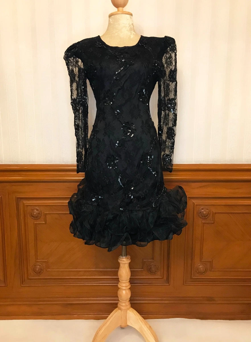 Robe De Soirée Club L Noire Longue | Taille 12 (correspond à 10 UK) | Occasion Bal Cocktail