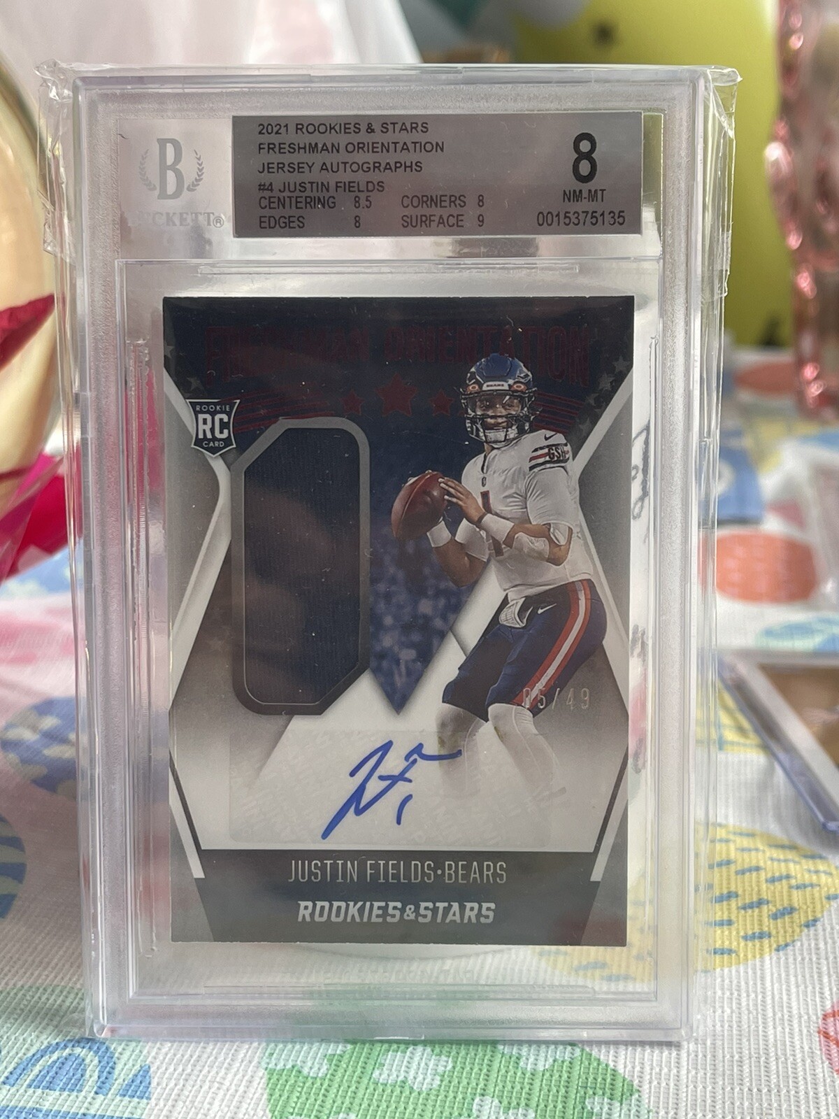 Justin Fields Panini Rookies & Stars Freshman Orientation Autograph Relics #FOJF Base