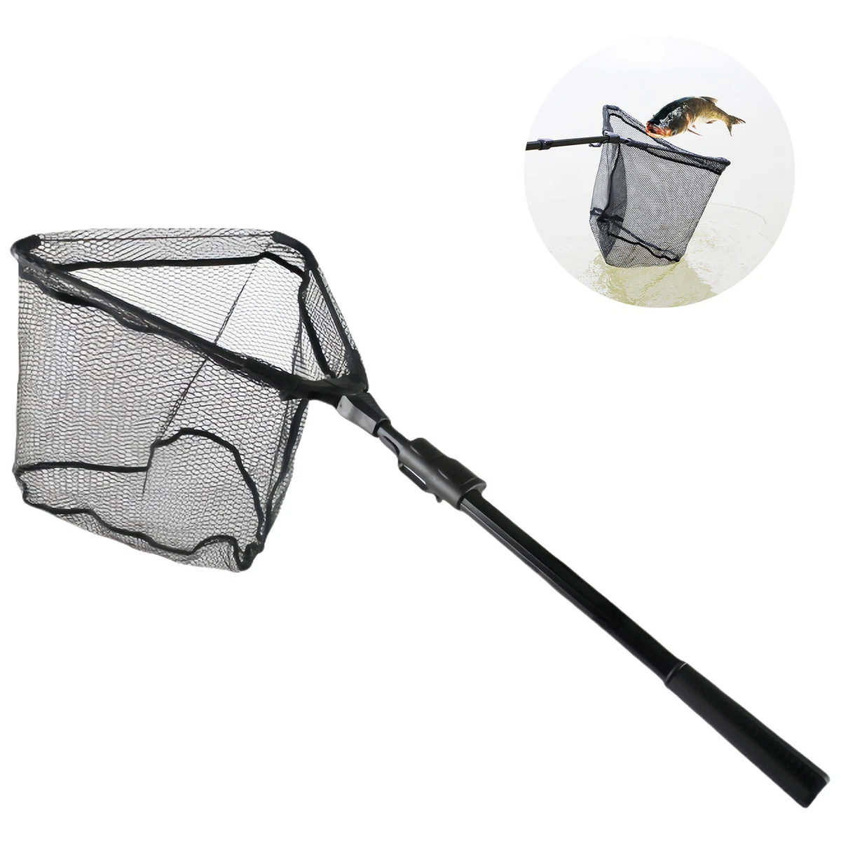 ebay fishing nets uk Landing Net Fishing: 50 cm Telescopic Landing Net Landing Net with Foldable Fishing Net Telescopic Landing Net Fishing Accessories Fish Fishing Nets for sale |