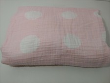 Cloud Island Target Baby Blanket Cotton Muslin pink white dots