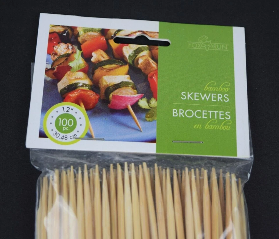 Pinchos de bambú Fox Run 12" Foto 2 de 4