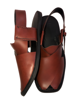 Men's Elegent Look Leather Peshawari Hand Made Sandals/Flip Flop/Chappal |  eBay