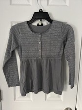 The Childrens Place Gray Sparkle Holiday Sweater Girl Size 10/12