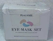 PEAUAMIE Under Eye Patches (30 Pairs) Gold Eye Mask, Hyaluronic Acid Eye Patches