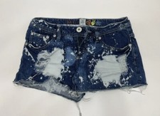 Mudd Denim Shorts Distressed Destroyed Medium Wash Faded Womens Size 5