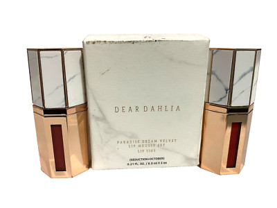 Dear Dahlia Paradise Dream Velvet Lip Mousse 0.21oz 2 pk (Seduction+October) NIB