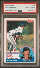 1983 Topps Wade Boggs Rookie Card #498 Red Sox PSA/DNA Autograph AUTHENTIC HOF