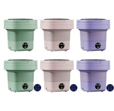 MINI LAVATRICE PORTATILE CON CENTRIFUGA PIEGHEVOLE USB SECCHIELLO PER BUCATO