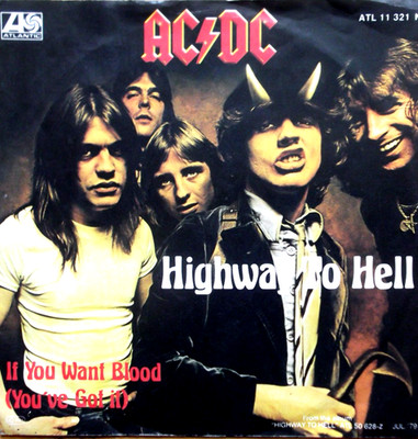 AC/DC - Highway To Hell 7'' Rare German Press,Bon Scott