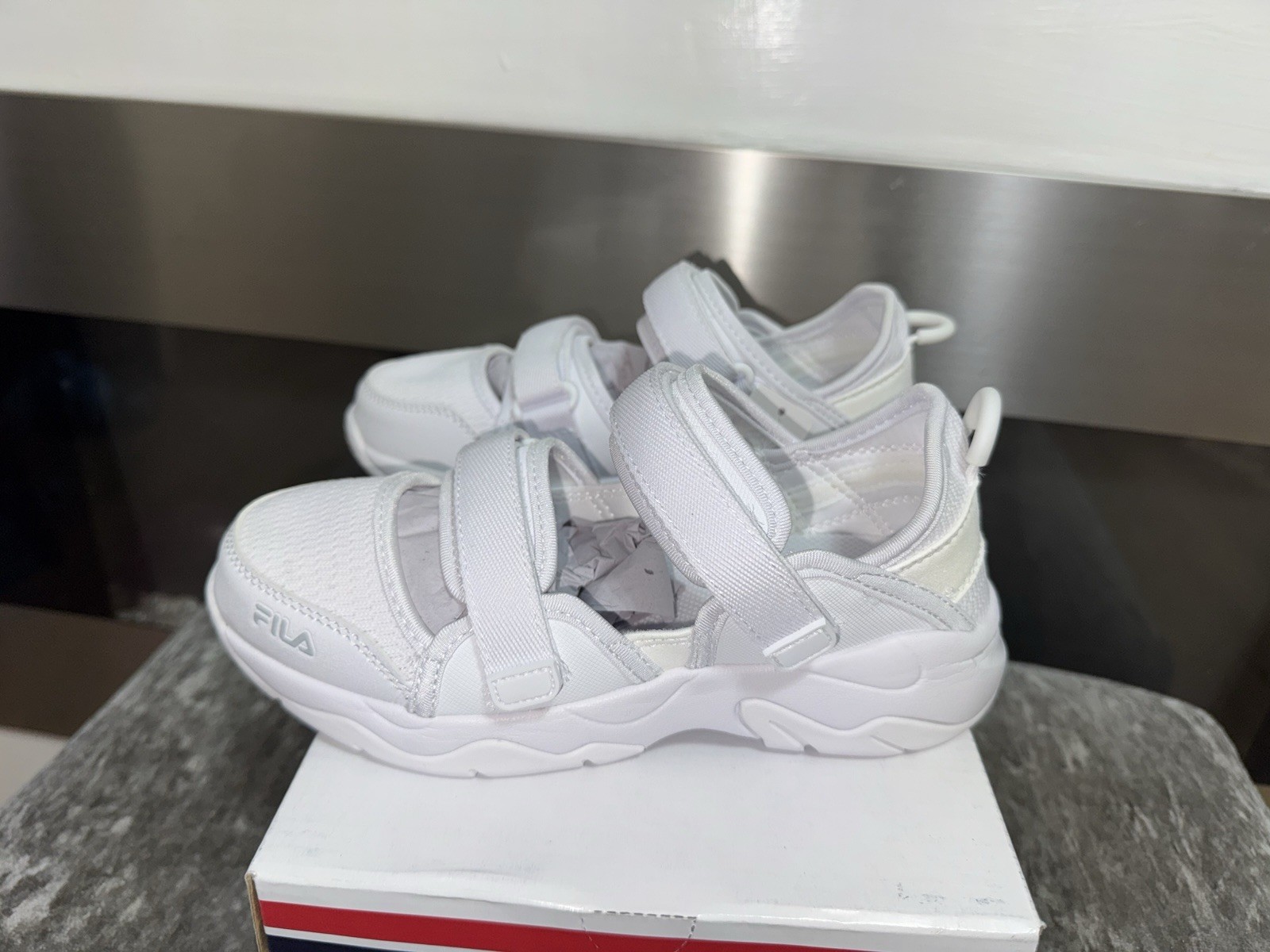 Fila Sportswear Ray Sandalo Bambini Ragazzo Ragazza Ciabatta Bambini Spiaggia Scivolo Taglia 2