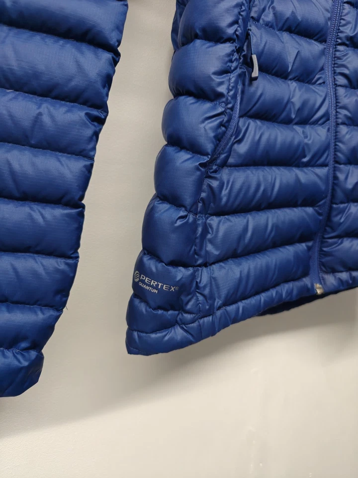 Rab Microlight Alpine Blue Nikwax Pertex Down Puffer Hood Coat Jacket Size UK 10 - Image 4 of 4