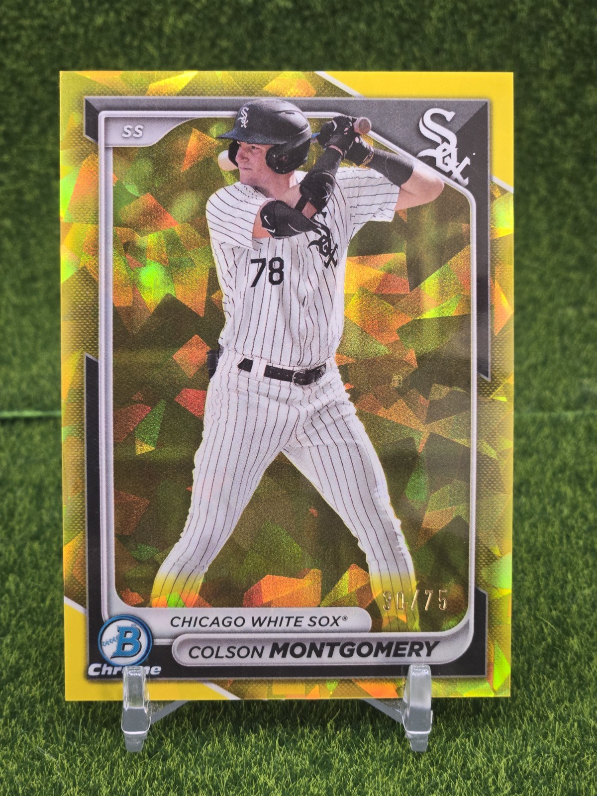 2024 Bowman Sapphire Edition #BCP-8 Colson Montgomery Yellow Refractor 71/75