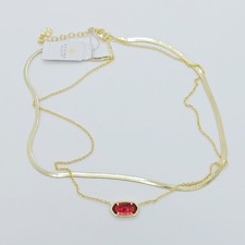 Nuevo Collar Kendra Scott Elisa Espiga Oro Multi Hilo en Ilusión Roja