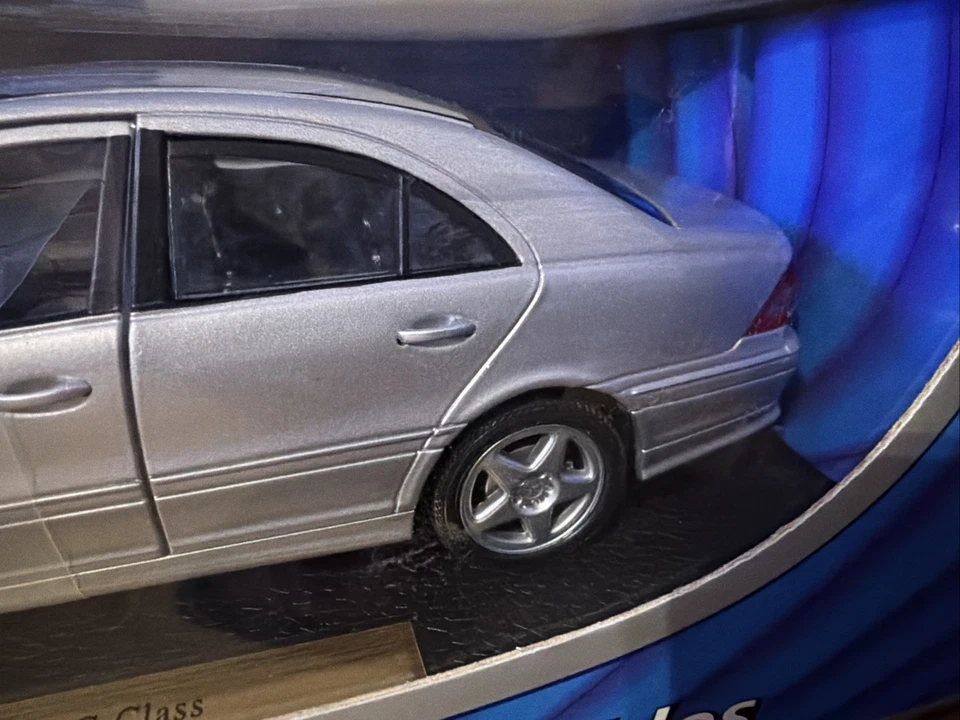 ANSON Mercedes Benz C-Class 1:18 scale DieCast Blue Sedan New - Image 3 of 3