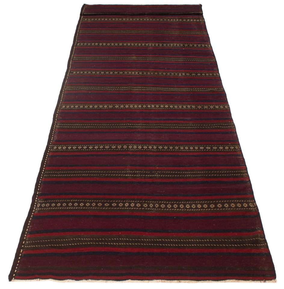 Traditional Vintage Hand Woven Carpet 4'8" x 14'5" Wool Kilim Area Rug - Image 3 of 4