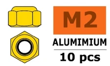 GForce - M2 Gold Self-locking Nuts 10pcs