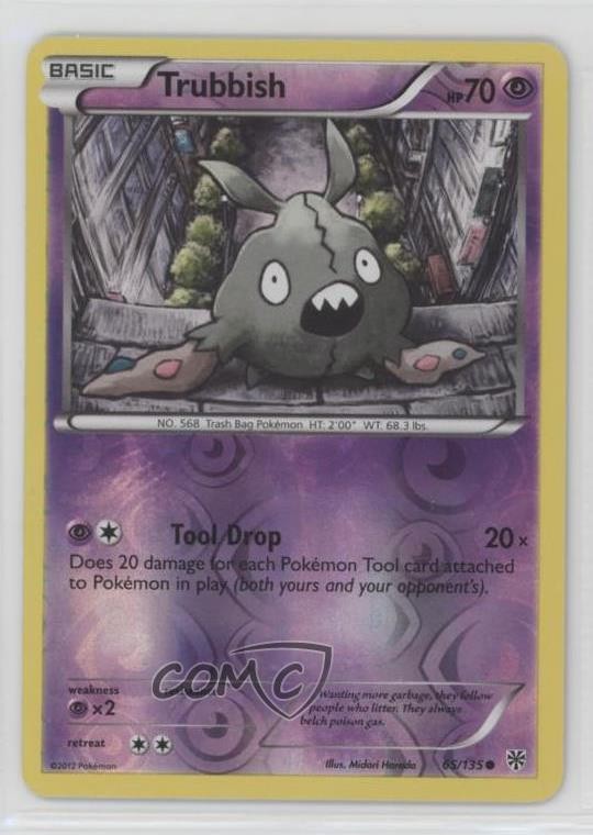Trubbish Reverse Foil Pokémon Black & White Plasma Storm #65