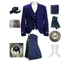 Choose Your Own Tartan - Stylish Blue Argyll Kilt Outfit For Men's