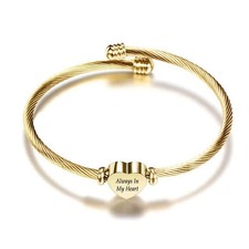 Heart Cremation Bracelet for Ashes Stainless Steel Urn Bangle Bracelet Memori...