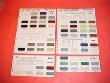 1949 1950 1951 1952 1953 1954 Dodge Wayfarer Meadowbrook Coronet Paint Chips Sw