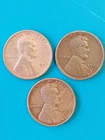 1929-P,D,S Lincoln Wheat Cent (GD-VG) See Pics 3 Lot