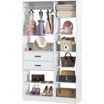 Armocity Freestanding Closet System 40 Inches Stand-Alone Wardrobe 10 Shelves