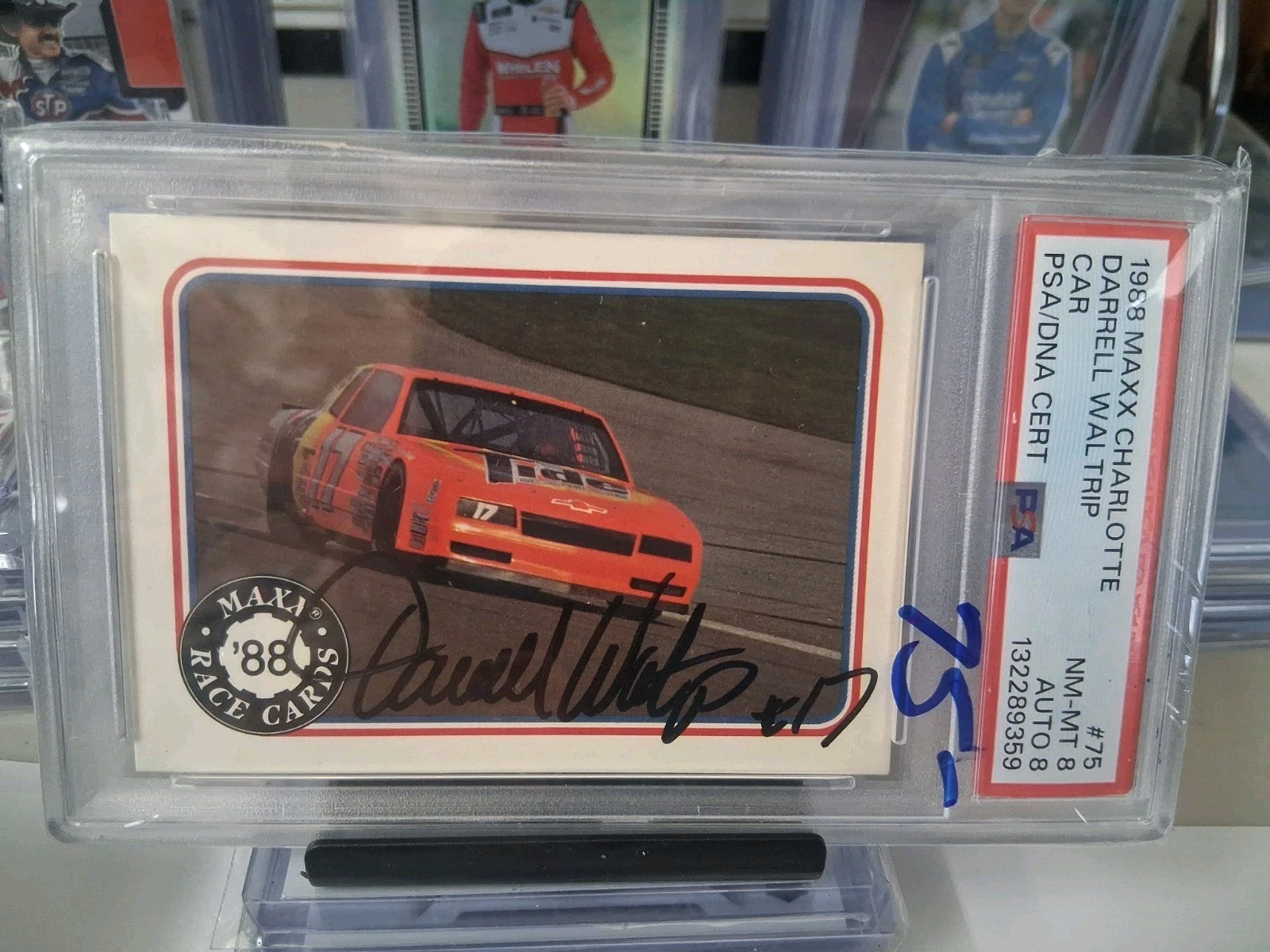 Darrell Waltrip 1988 Maxx Card Tide #17 Chevy PSA DNA NM-MT8 AUTO8 Pop 0 Nascar view 1
