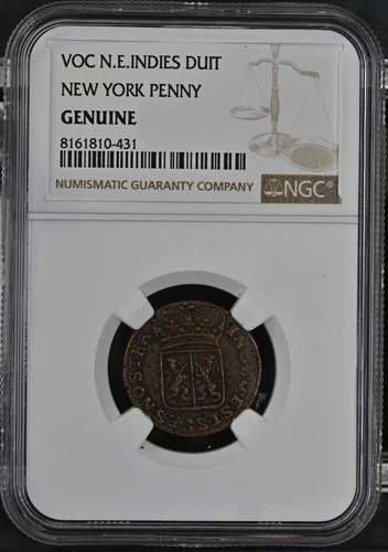 1786 VOC Dutch Duit ⚓ NY Colonial Coin – Dutch East India NGC Certified 🇳🇱