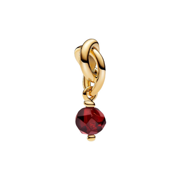 Pandora Moments Charm Geburtsstein Januar Rot 763462C01-image