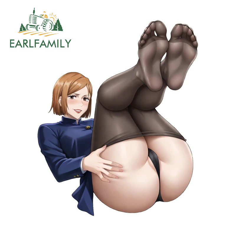 EARLFAMILY 5.1" Seductive Big Butt Kugisaki Nobara Sticker Lying Posture Decal