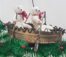 Rarität altes Ruderboot Sebnitz mit 2 Watte ...