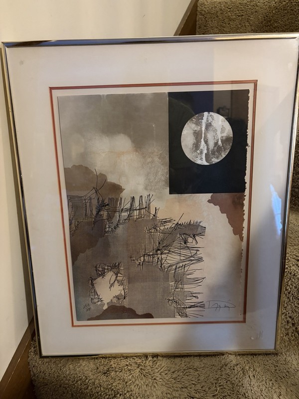 Vtg Laszlo Dus (Hungarian, *1941) Lithograph “Bougo”Signed 18”x22”  266 Of 280
