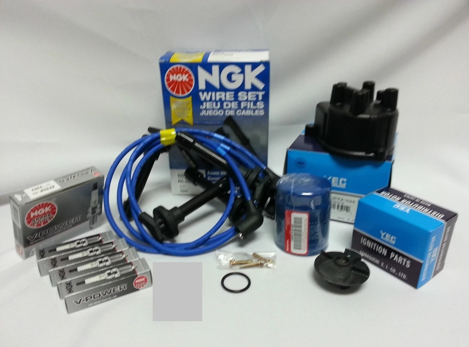 Cap-Rotor-NGK Wires-Spark Plug Tune Up Kit 1992-1996 for Honda Prelude