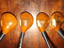1952 vintage MacGregor Eye-O-Matic M75W persimmon drivers 1-4