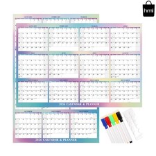 2026 Wall Calendar Dry Erase - 32" X 48" Large Erasable Calendar, 12 Monthly fro