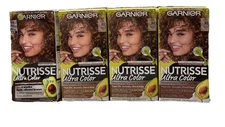 (4) Garnier Nutrisse B3 Golden Brown Spiced Rum Nourishing Permanent Hair Color