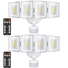 USTELLAR 100W 10000LM LED Security Lights Motion Sensor Outdoor, Remote Contr...