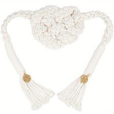 1pc Macrame Cotton Cord Wrist Corsages for Wedding Party tions with Alloy Knot
