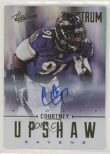 2012 Panini Absolute Rookie Spectrum Gold 285/299 Courtney Upshaw #120 Auto 6f5