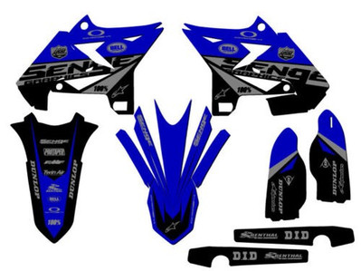 2008-2014 Passt Für UFO RESTYLE YZ 125 BINARY Blau Senge Grafik Kit Kompatibel