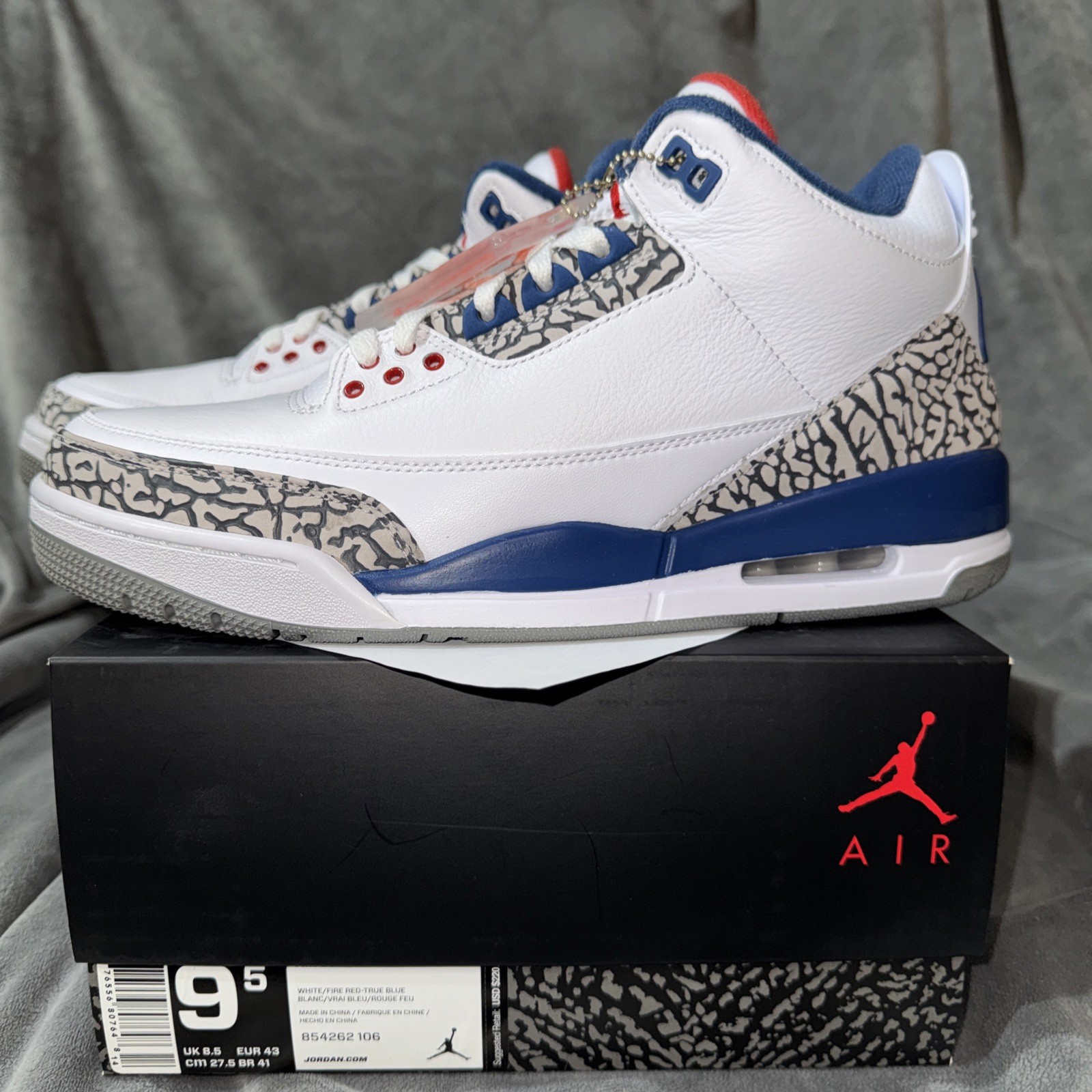 Air Jordan Retro 3 True Blue 2016 Size 9.5 854262-106 thumbnail 2