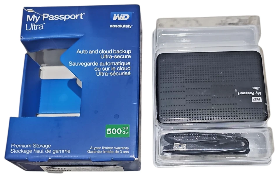 Black WD PASSPORT ULTRA WDBPGC5000ABK-04 500 GB - Image 3 of 4