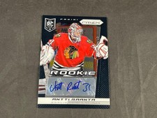 2013-14 PANINI ROOKIE ANTHOLOGY ANTTI RAANTA #334 PRIZM ROOKIE AUTO BLACKHAWKS