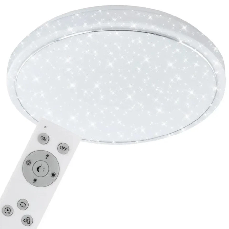 Briloner LED Deckenleuchte 50W 4000 lm 3000- 6000 K Ø 60 cm Sternendekor weiß - Bild 3 von 4