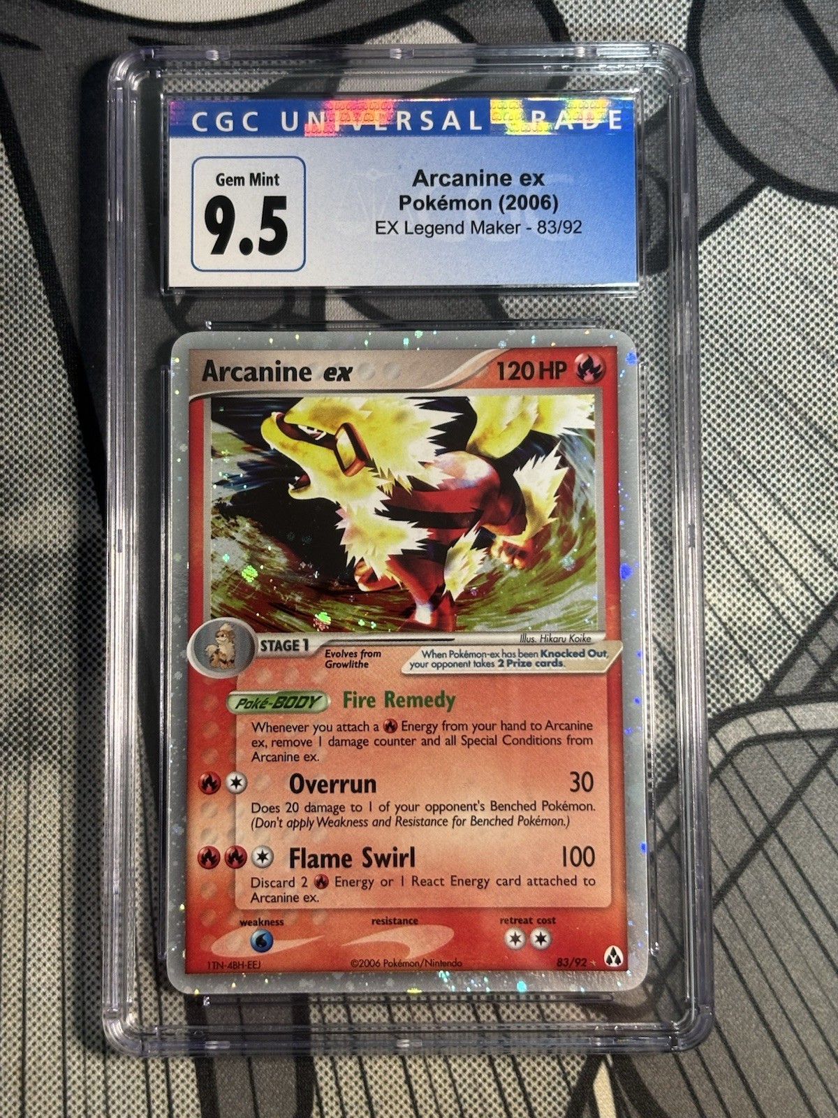 Arcanine ex 83/92 Legend Maker Holo CGC (9.5) New 10 Blue Label
