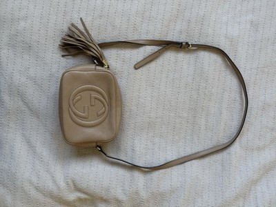 Gucci Soho Disco Umhängetasche Klein Beige Leder