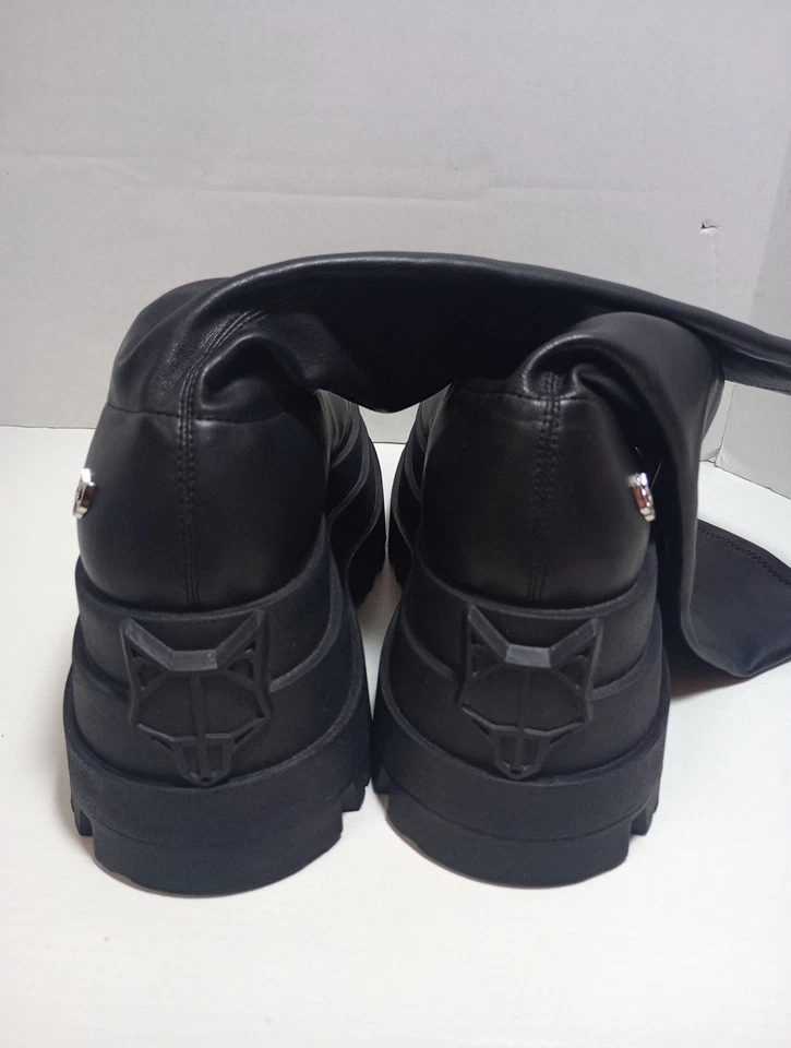 Naked Wolfe Botas de Plataforma de Suela Gruesa Botas Altas de Plataforma Británica, en Negro talla 38 Foto 3 de 4