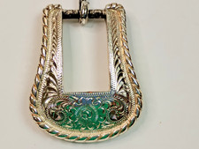 Western Scroll Belt Buckle with Rope Edge